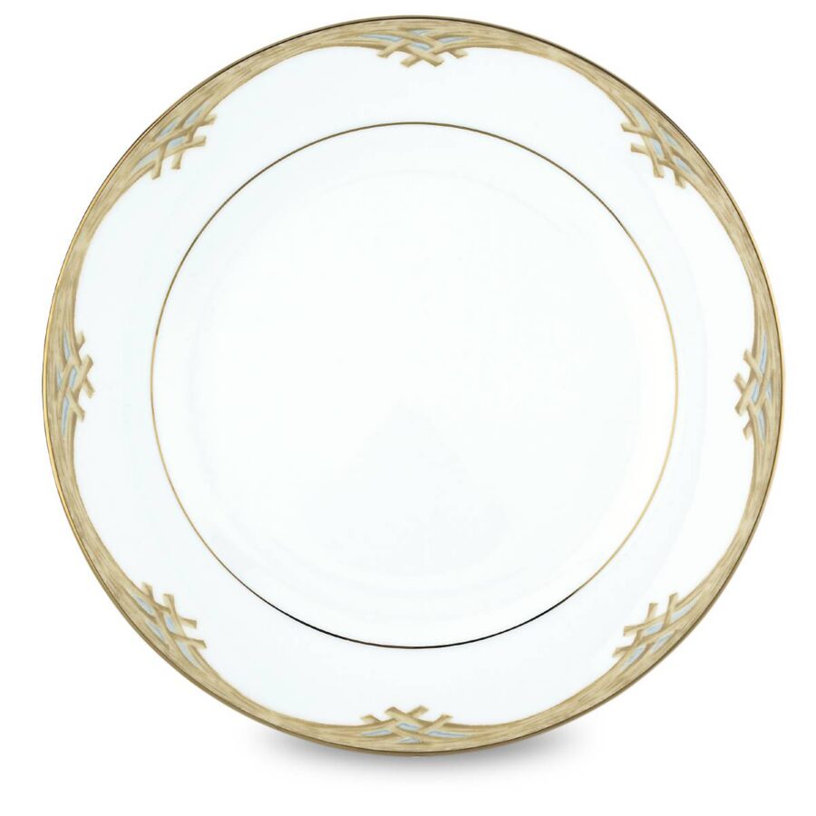Bamboo Border Gold Rim Dinner Plate