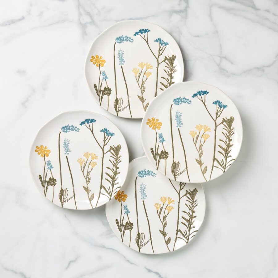 Wildflowers Accent Plates - Set of 4