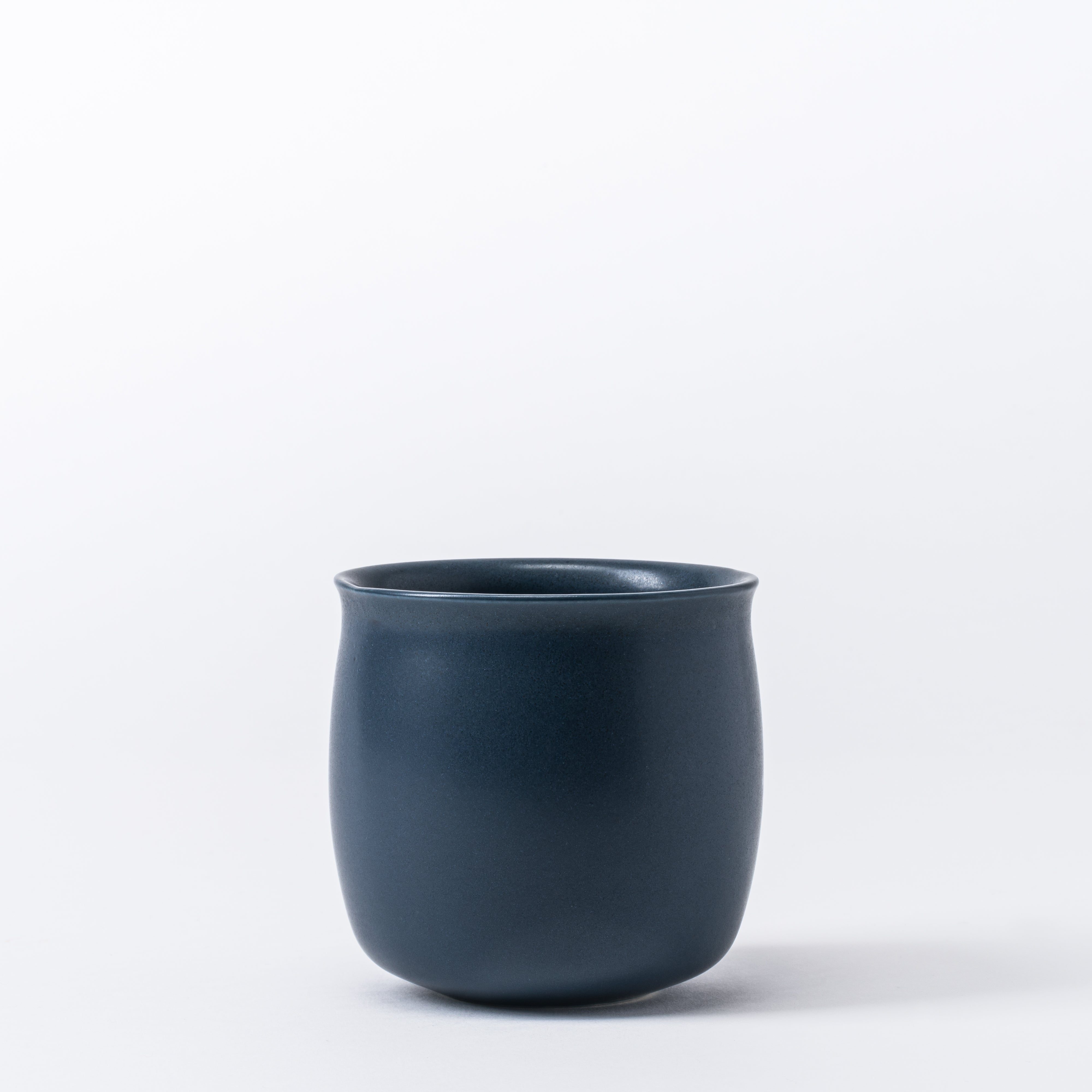 Set of 2 Medium Twilight Blue Drinking Cups - Smooth Handleless Shape