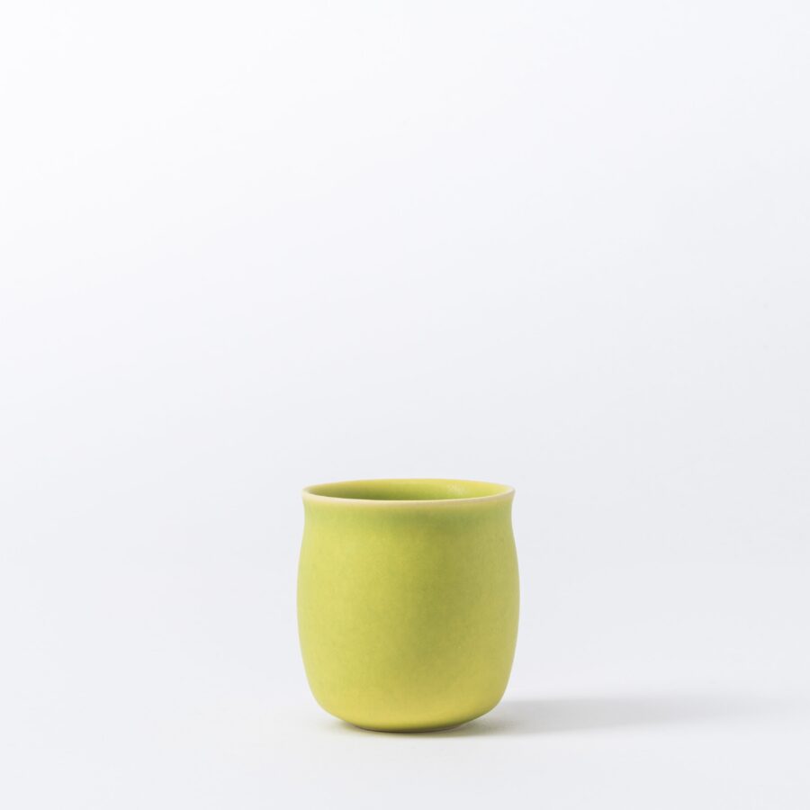 Set of 2 Small Spring Apple Tasting Cups - Rounded Ceramic Mini Set